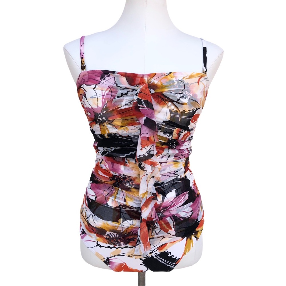 Be Creative One Piece Floral Mesh Swimsuit